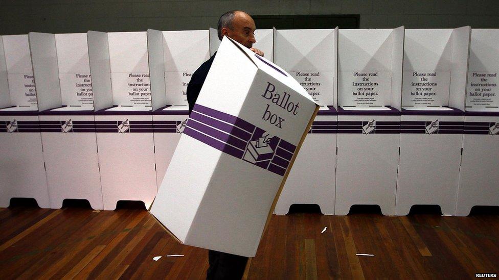 Franko Toller, an electoral officer at the Balmoral polling station