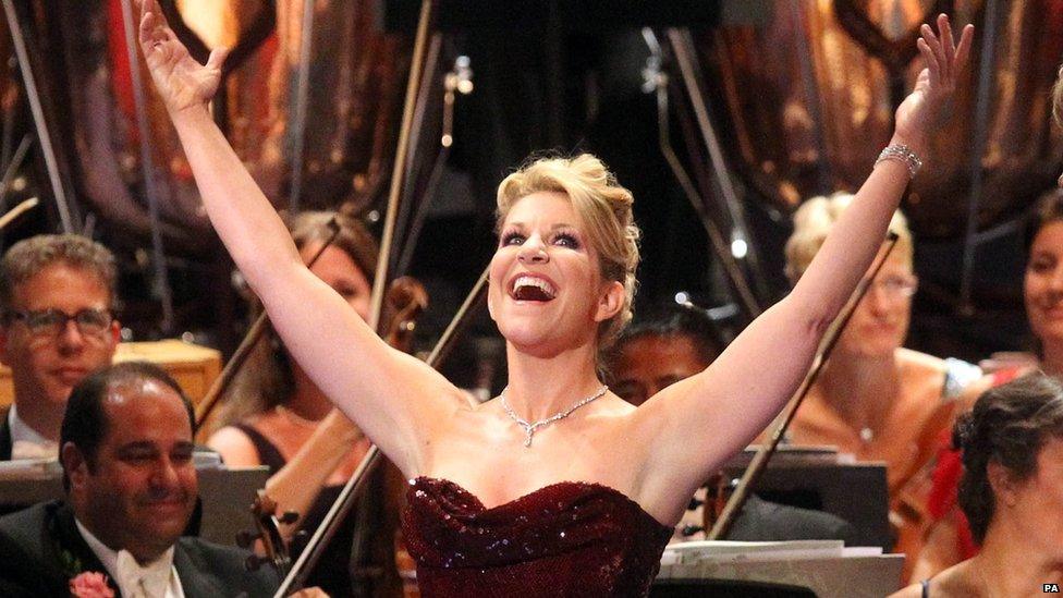 US Mezzo-Suprano Joyce DiDonato during the Last Night of the Proms at the Royal Albert Hall