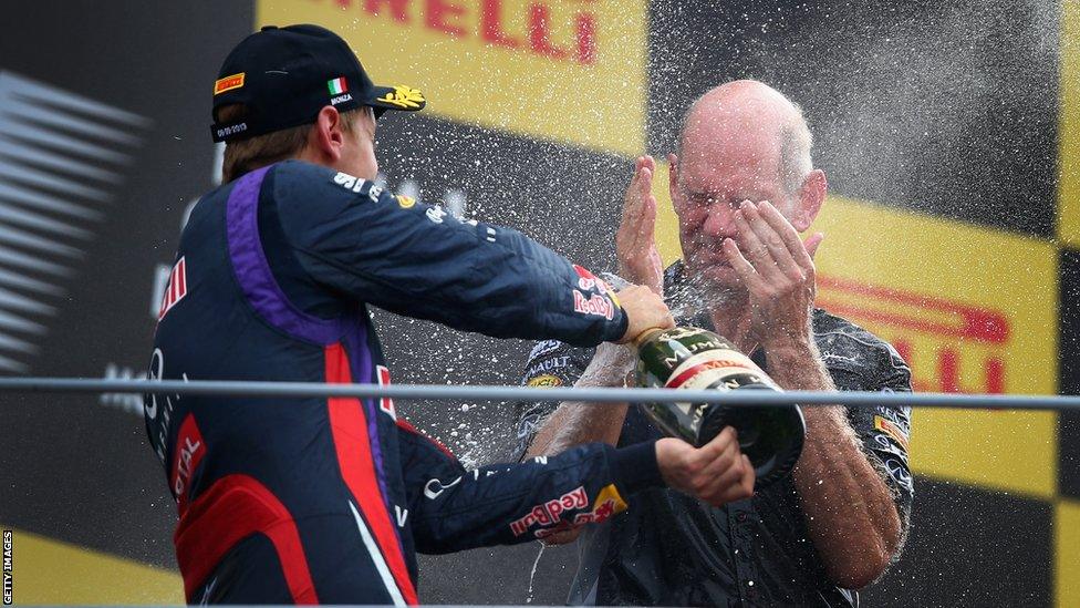 Sebastian Vettel and Adrian Newey