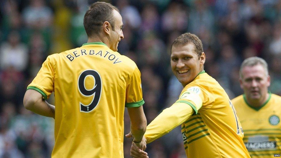 Dimitar Berbatov, Stiliyan Petrov and Paul Lambert