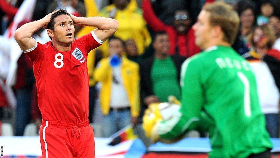 Lampard sees goal disallowed against Germany at 2010 World Cup