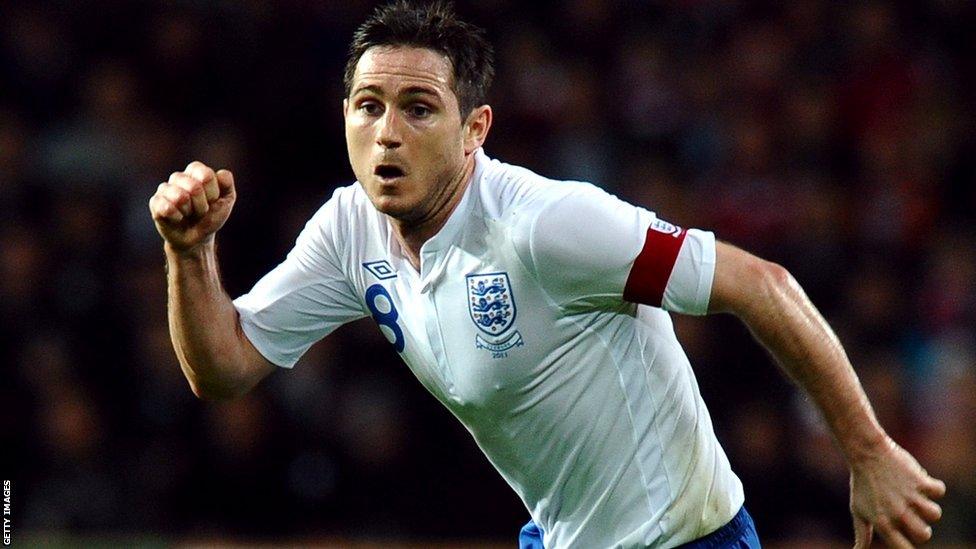 Lampard captain v Denmark 9 February 2011