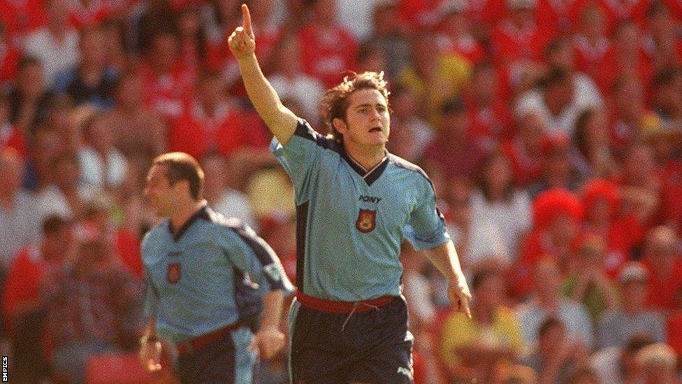 Frank Lampard made West Ham debut in 1996