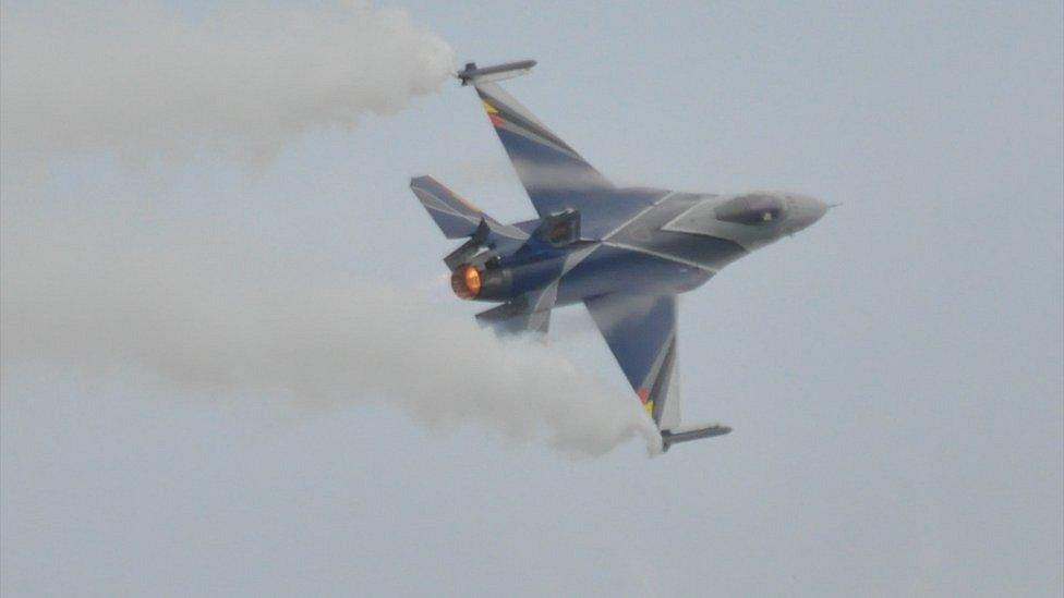 F-16 at the Guernsey Air Display 2013