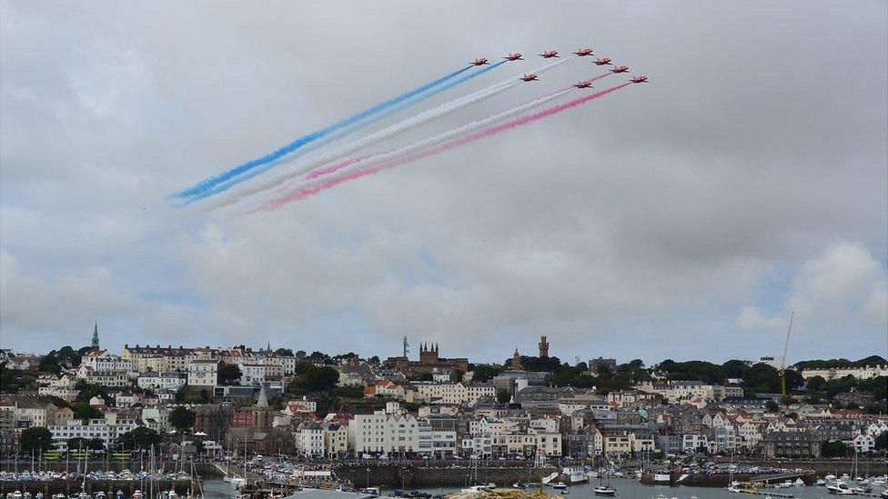 The Red Arrows at the Guernsey Air Display 2013