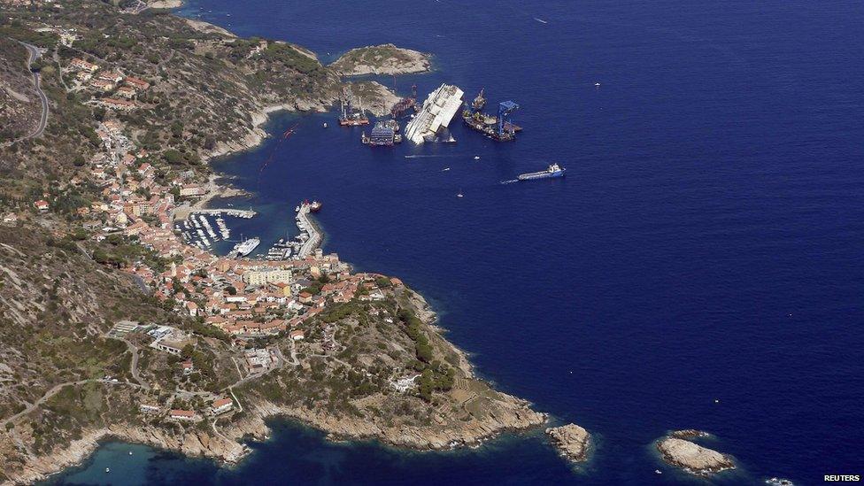 Costa Concordia off the coast of Giglio Island