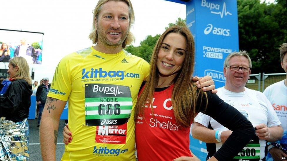 Robbie Savage and Mel C