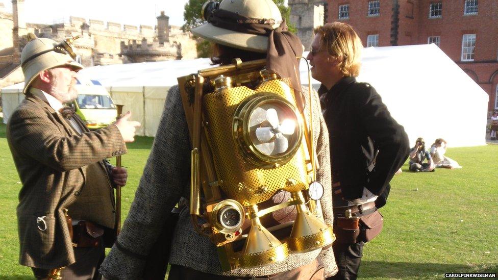 A steam powered jet pack