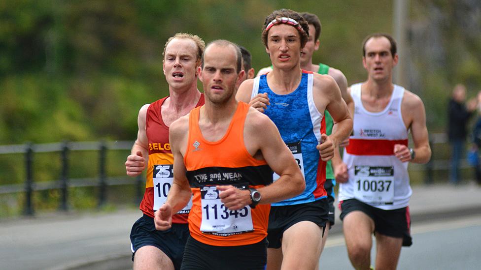 Competitors take part in Bristol Half Marathon