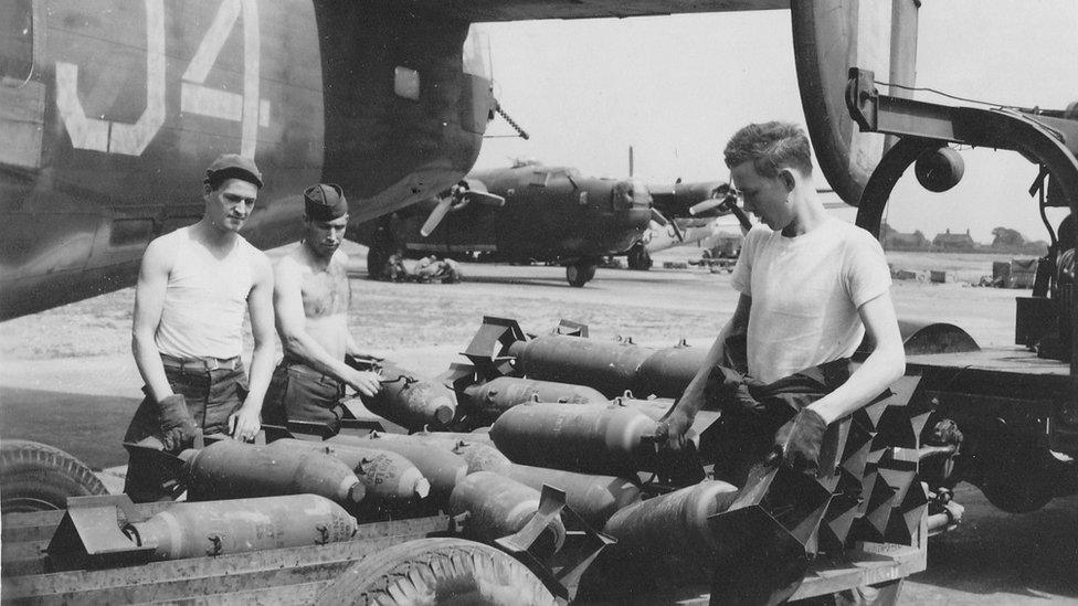 US servicemen at Horsham St Faith airfield