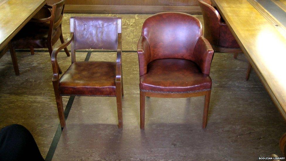 Gilbert Scott's 1936 Bodleian leather chairs