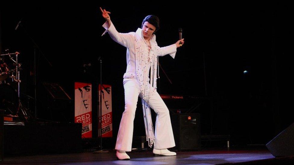 Elvis Presley tribute act at the festival