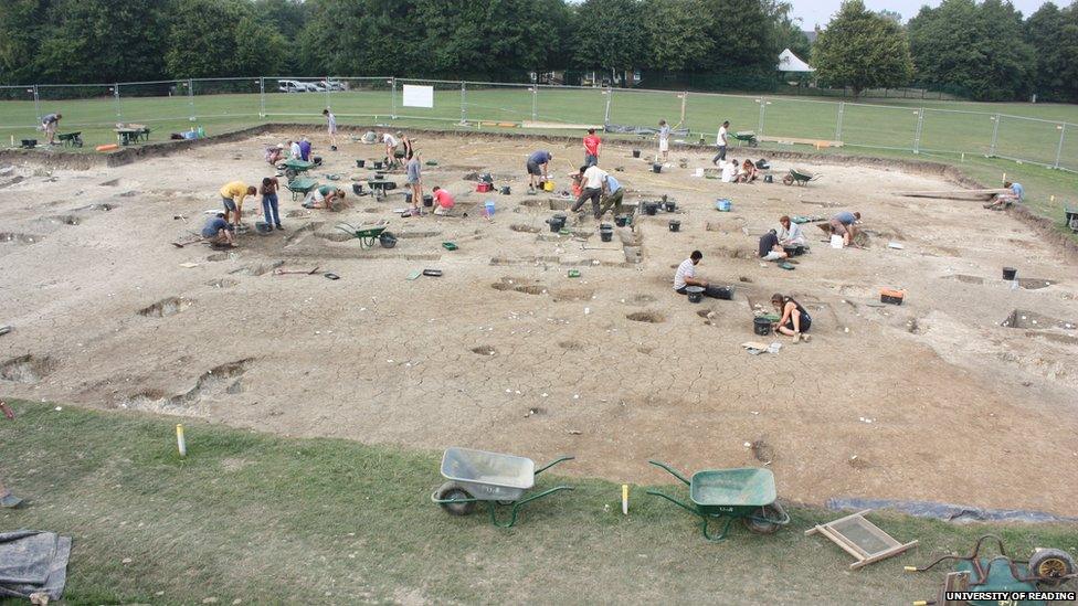 Excavation of an Anglo Saxon monastic site