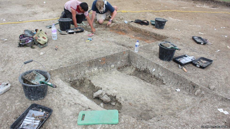 Excavation of an Anglo Saxon monastic site