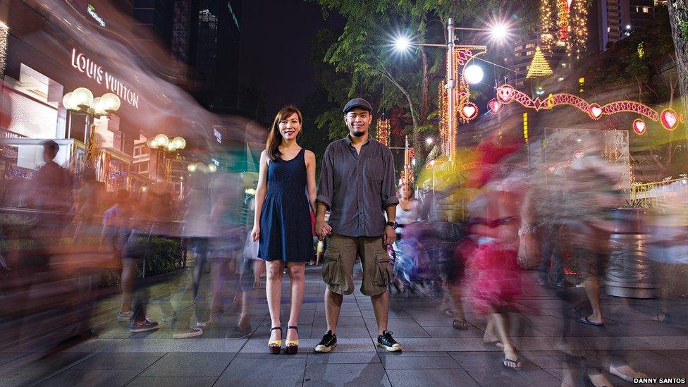 Street photographer Danny Santos and his wife