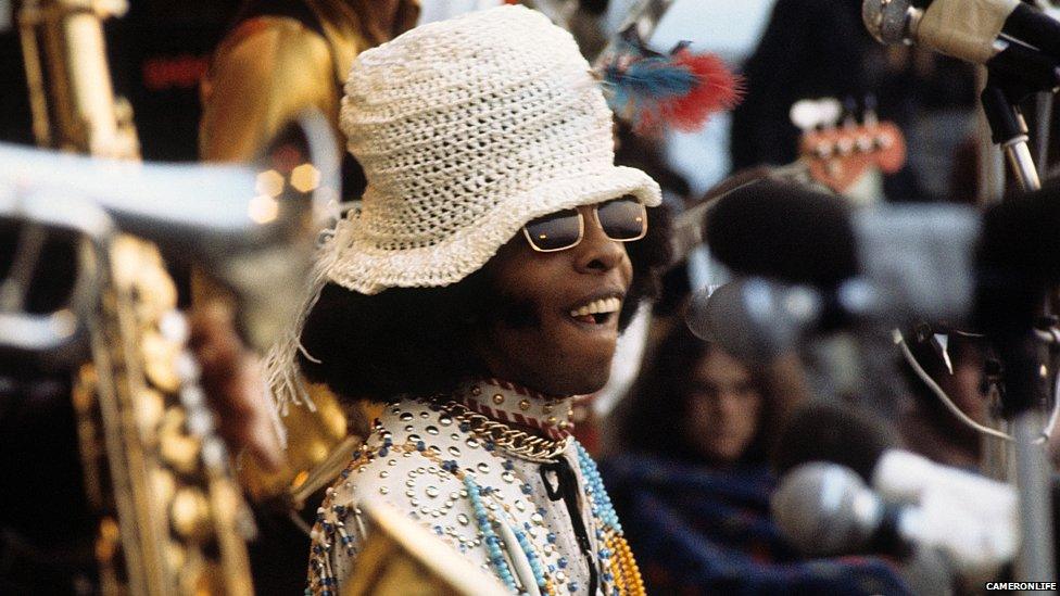 Sly and the Family Stone at the Isle of Wight festival 1970