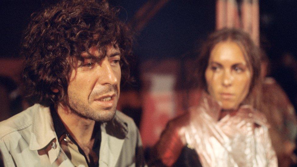 Leonard Cohen at the Isle of Wight festival 1970