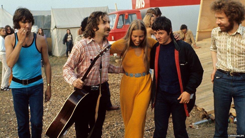 Joni Mitchell at the Isle of Wight festival 1970