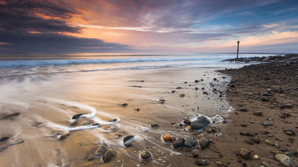 Sunset at Dinas Dinlle, Gwynedd