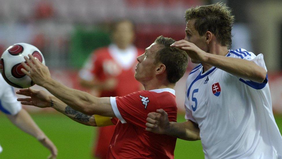 One of Bellamy's most memorable international performances comes in a 5-2 win in Slovakia, where he scores twice in a Euro 2008 qualifier in September 2007