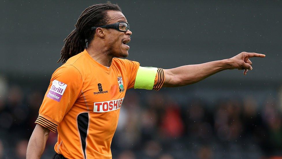 Barnet player-manager Edgar Davids was one of three players sent off