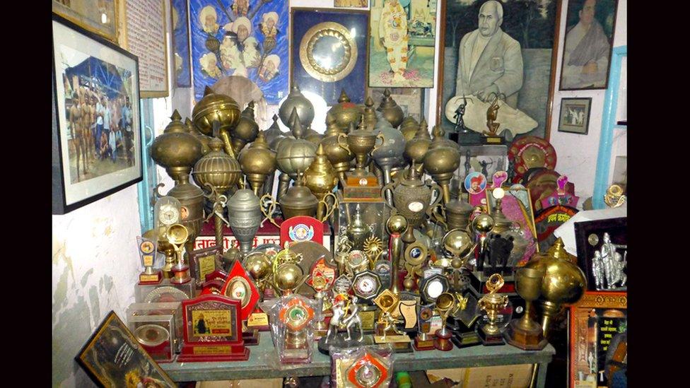 Wrestling trophy room