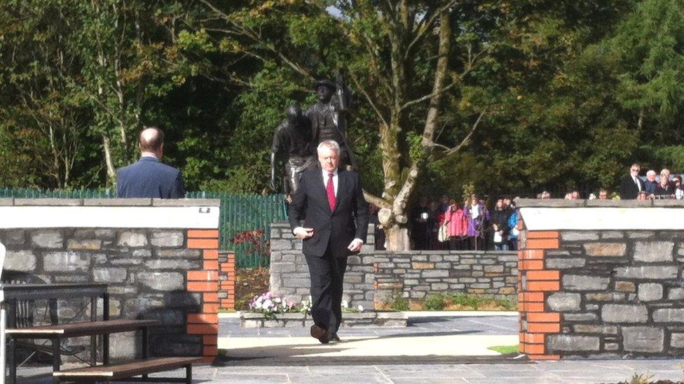 First Minister Carwyn Jones attended the service in Senghenydd