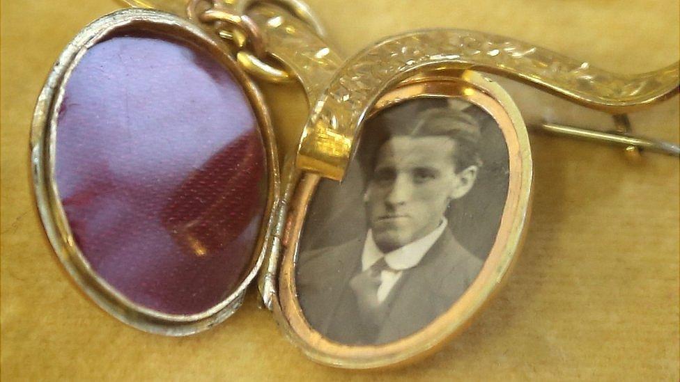 A locket containing a photograph of Wallace Hartley, the band leader of the Titanic aboard the doomed liner