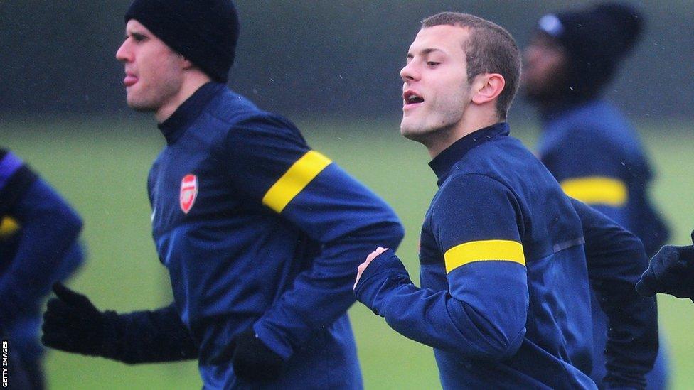 Carl Jenkinson (left) and Jack Wilshere