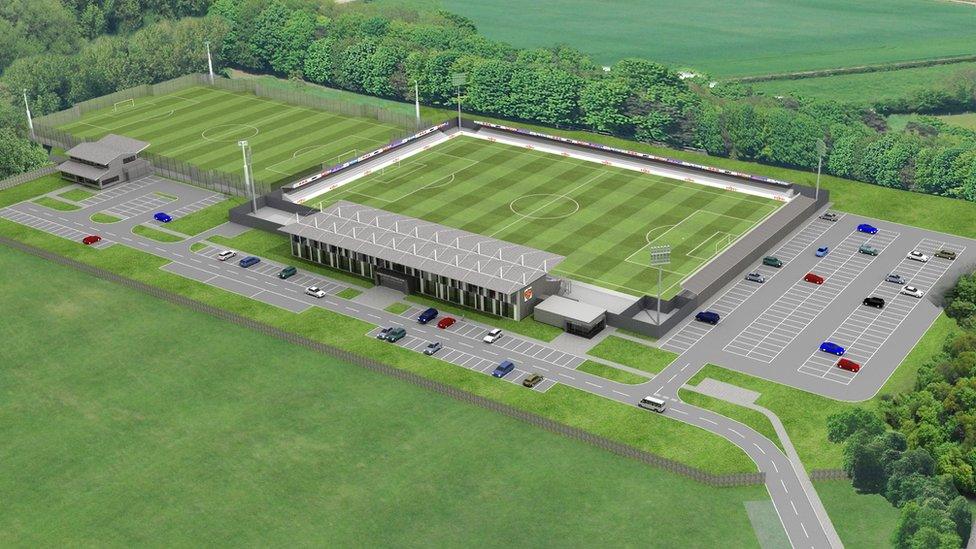 Artist's impression of new Cambridge City FC stadium