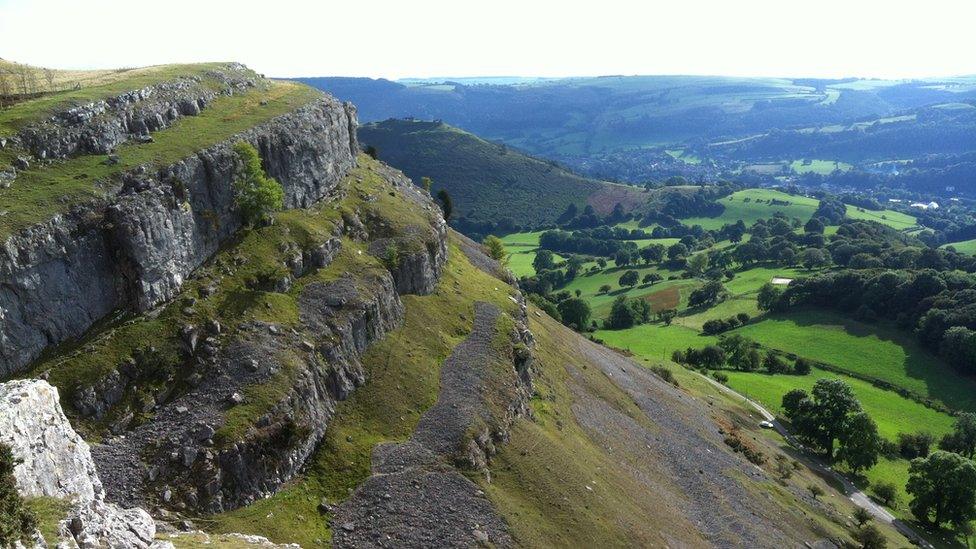 Eglwyseg rocks above Llangollen by Paul Faircloth, from Mold, Flintshire