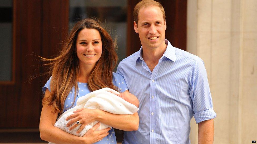 The Duke and Duchess of Cambridge with Prince George