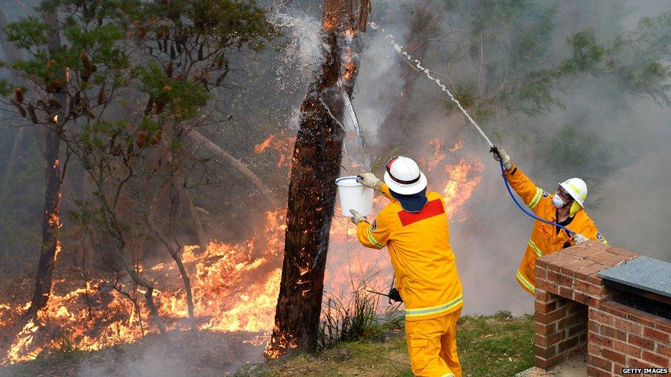 Fire in backyard in Faulconbridge. 22 Oct 2013