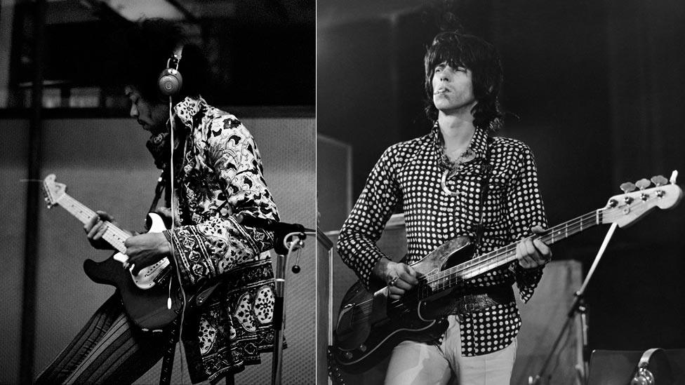 Jimi Hendrix and Keith Richards