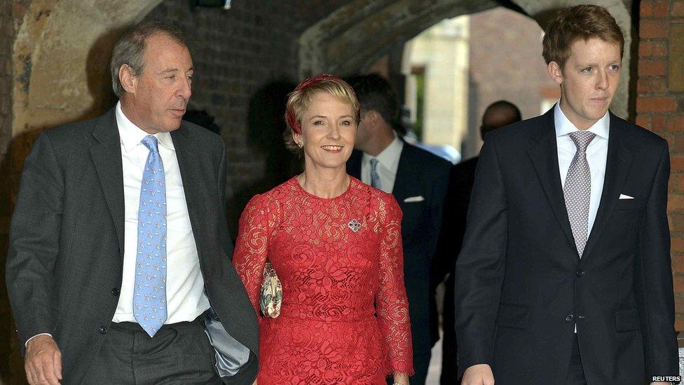 Michael and Julia Samuel with Hugh Grosvenor