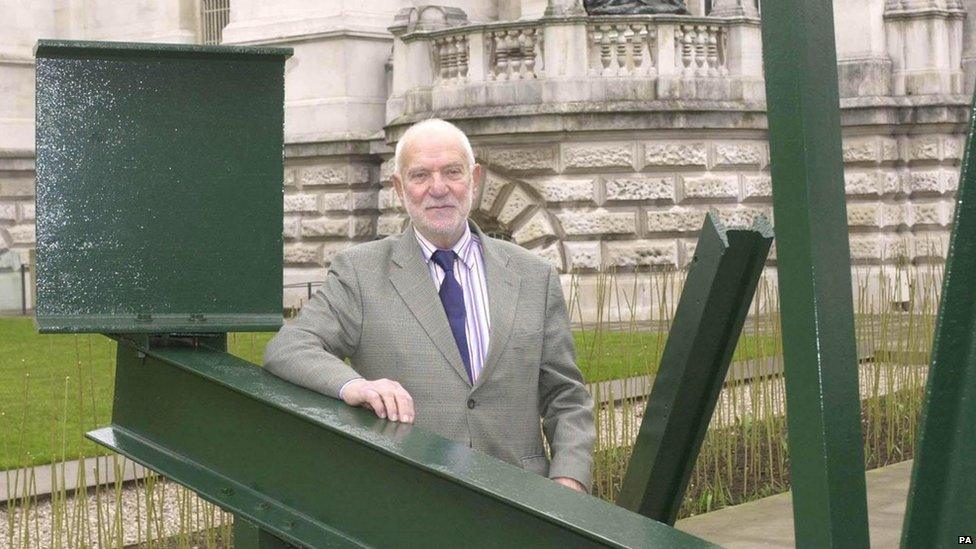 Sir Antony with his 1962 work Sculpture Two