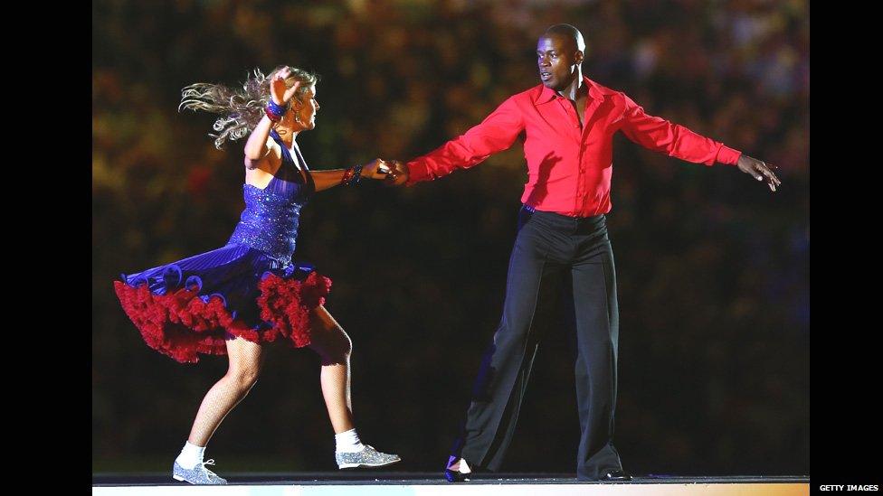 Rugby League World Cup opening ceremony - Martin Offiah and Erin Boag