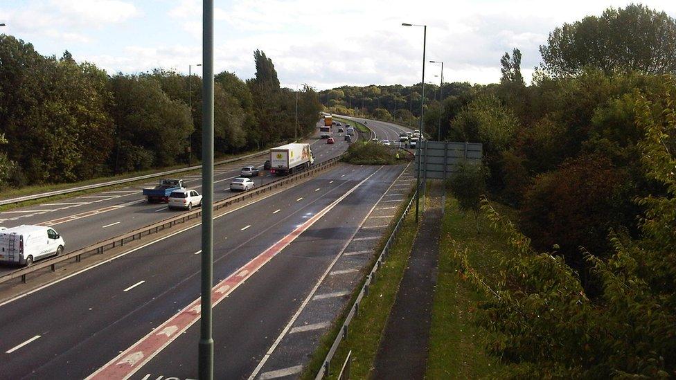 Fallen tree across A2