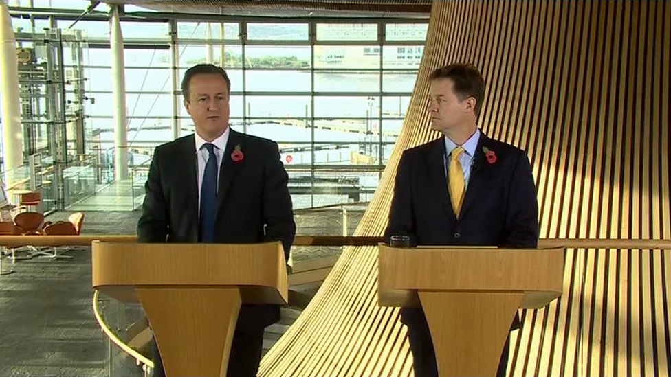 David Cameron and Nick Clegg