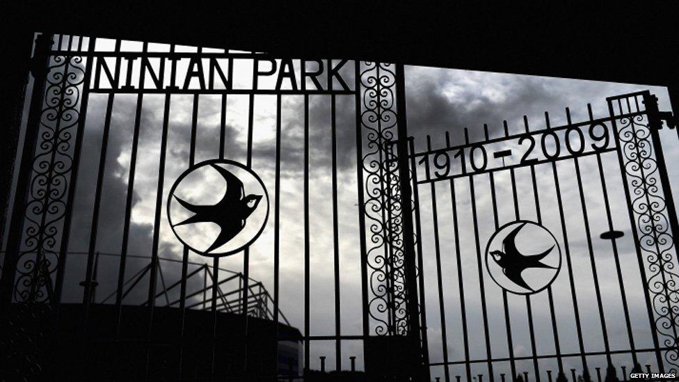 Ninian Park gates at the new stadium