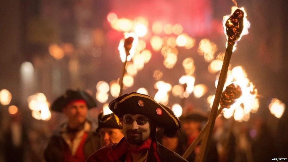 Lewes bonfire parade