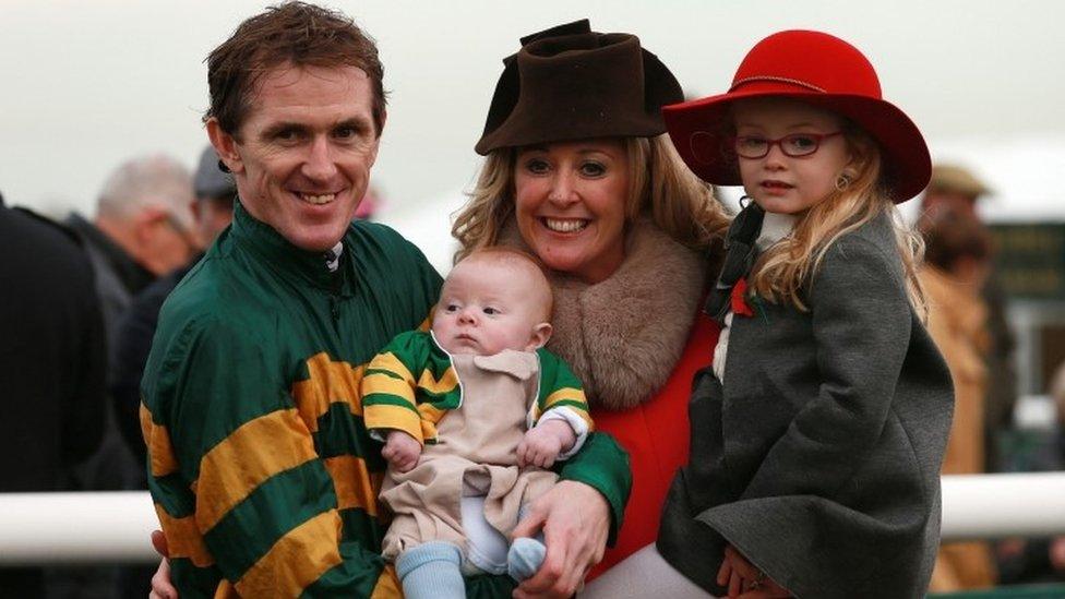 AP McCoy with wife Chanelle, daugher Eve and son Archie Peadar (AP)