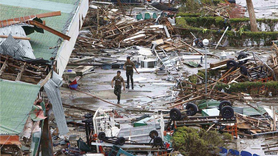 Devastation at Tacloban airport after Typhoon Haiyan. 9 Nov 2013