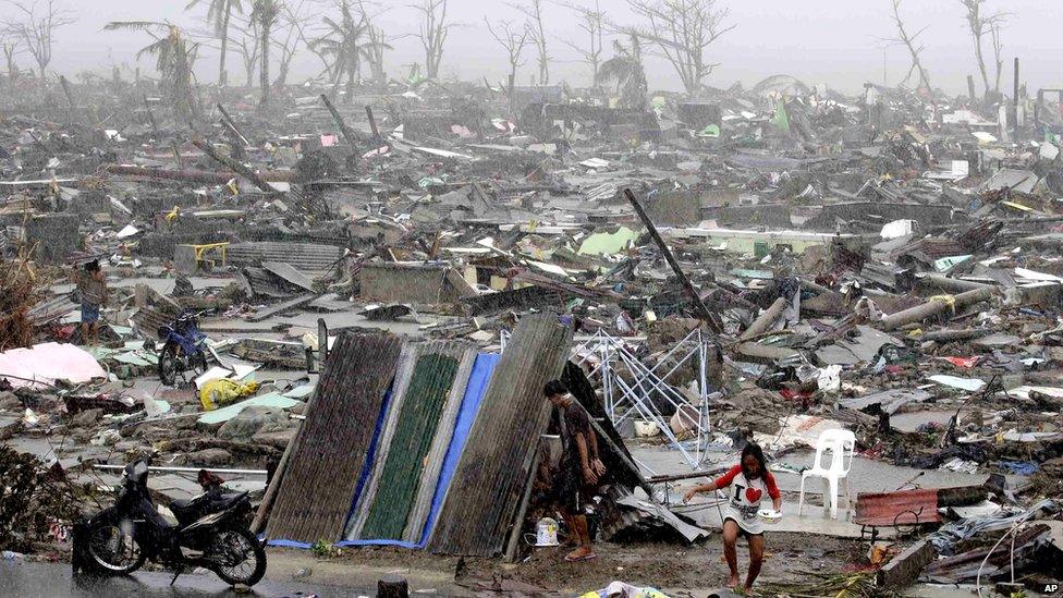 Makeshift shelter in Tacloban. 10 Nov 2013