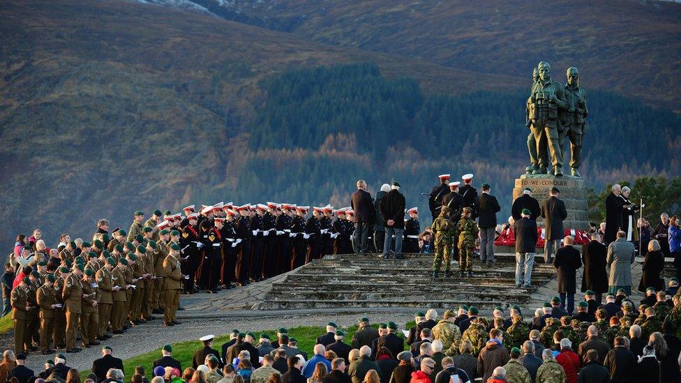 Remembrance Sunday service at Spean Bridge