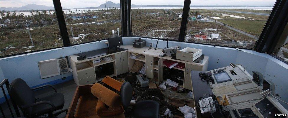 View inside Tacloban airport