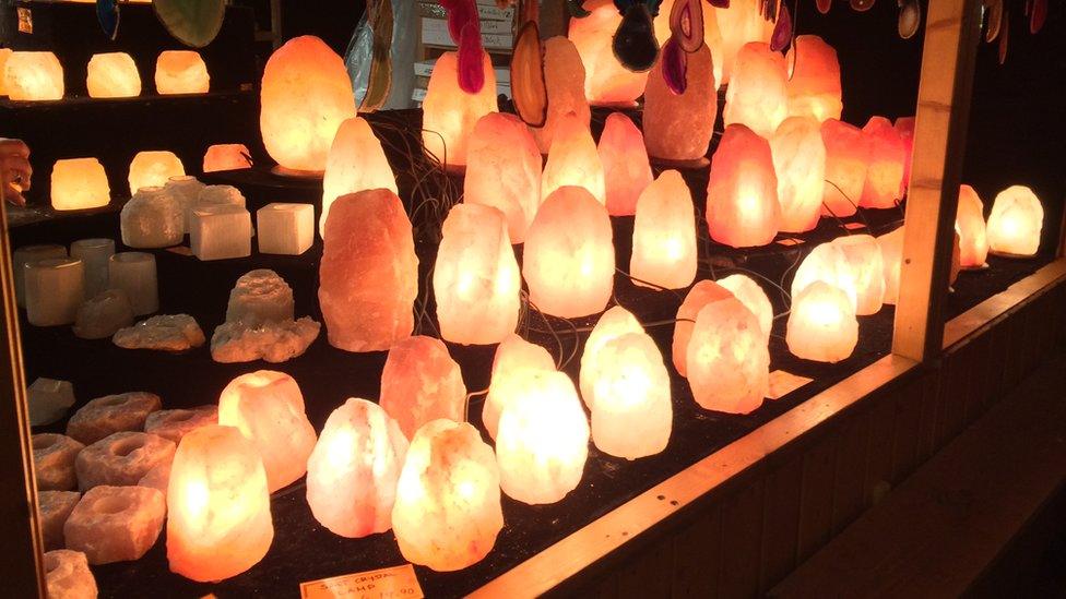 Lamps make from crystals