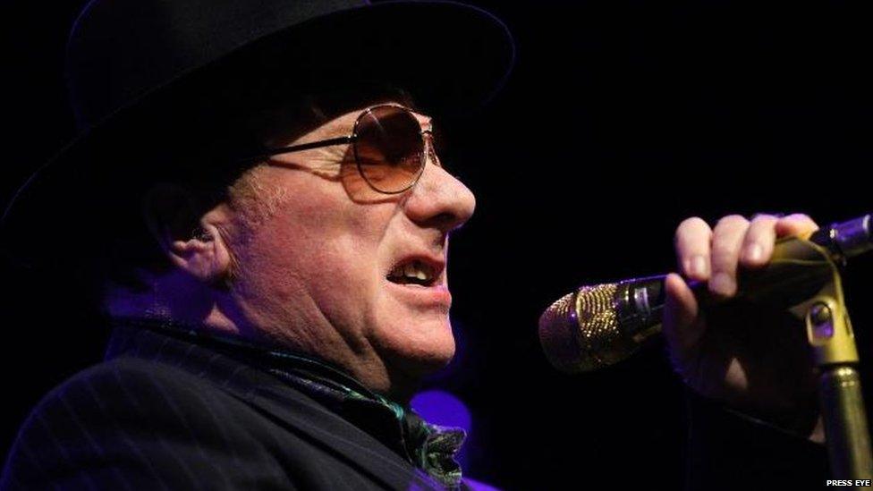 Van Morrison sings