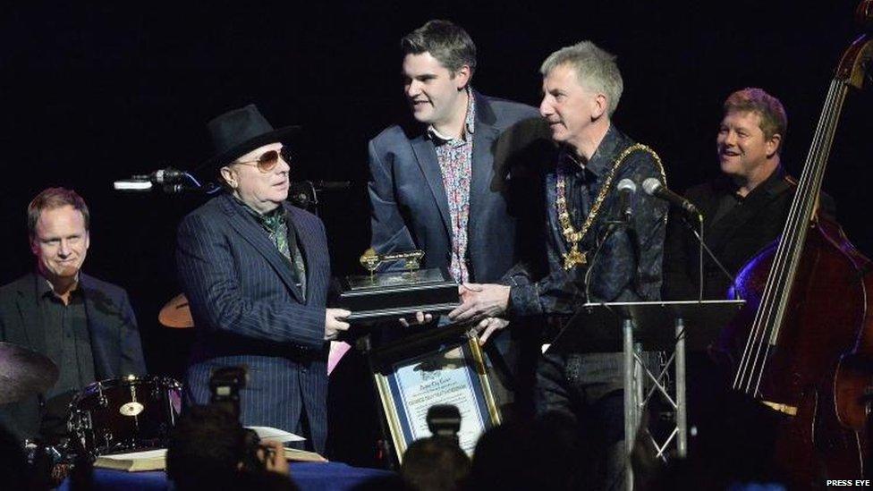 Van Morrison receives freedom of Belfast