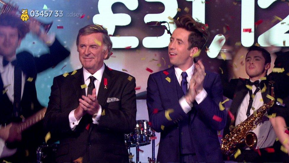 Sir Terry Wogan and Nick Grimshaw